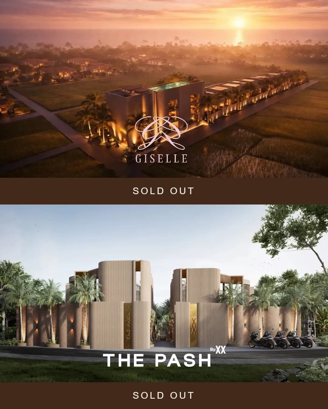 Giselle and The Pash — both sold out off-plan
