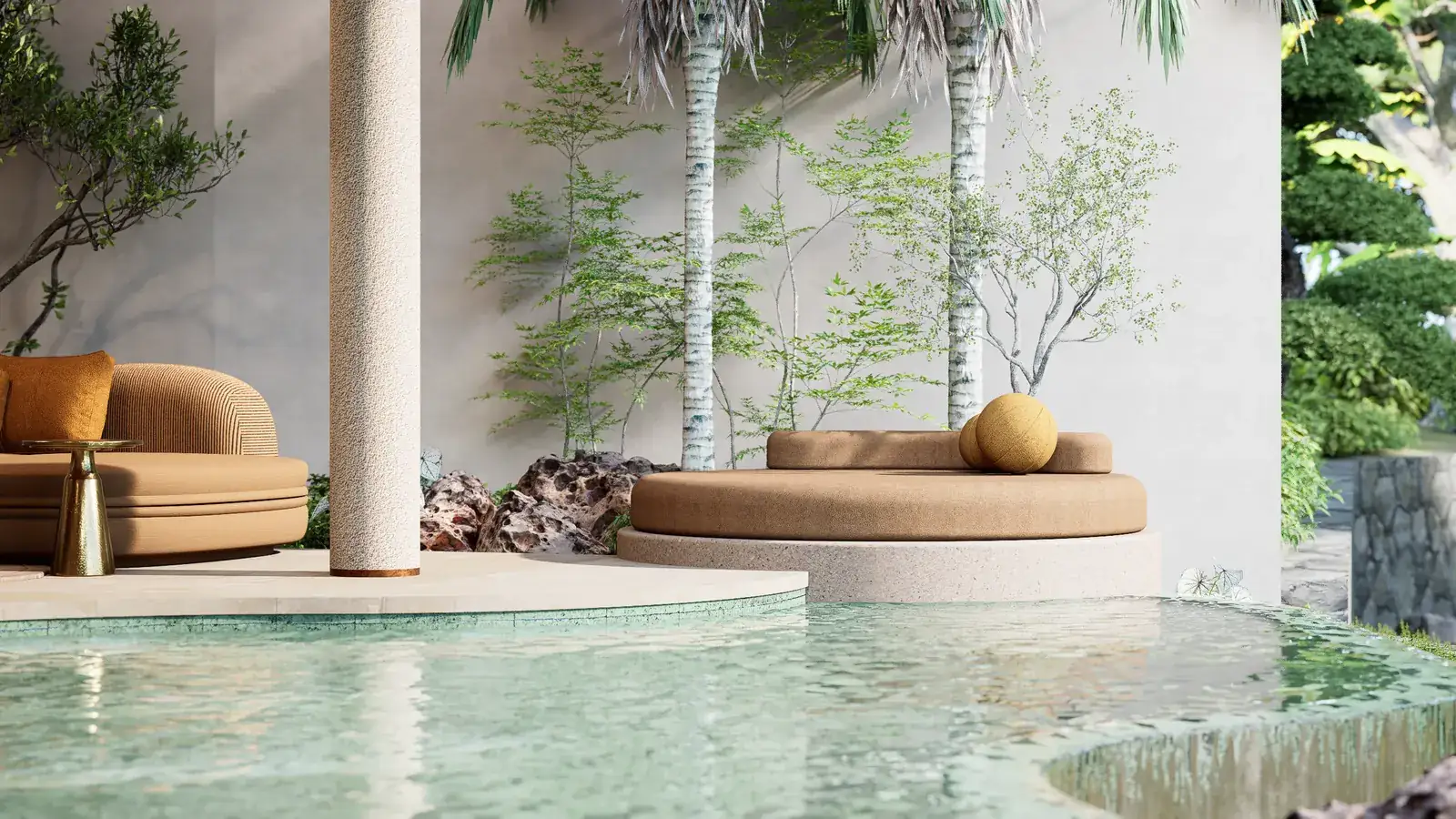 Poolside daybed
