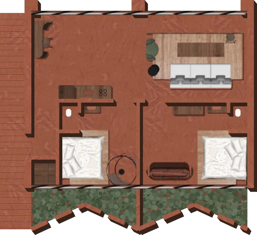 2 Bed Lux Type B floor plan
